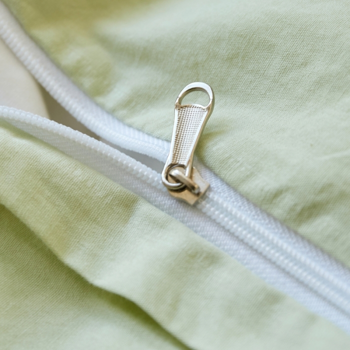 91家纺网 家纺一手货源 找家纺 安莱 2023新款韩式小清新色织水洗棉提花花边四件套 锦瑟 绿