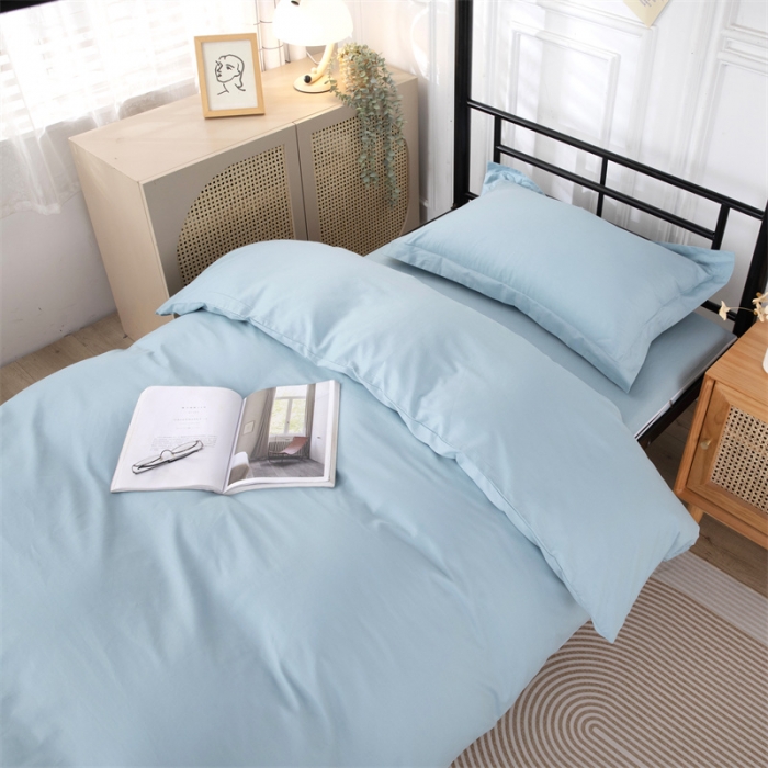 91家纺网 家纺一手货源 找家纺 凌云 2025新款全棉学生宿舍三件套六件套 星空蓝
