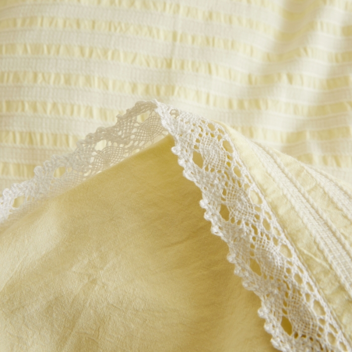 91家纺网 家纺一手货源 找家纺 安莱 2023新款 锦瑟色织提花四件套 锦瑟 黄