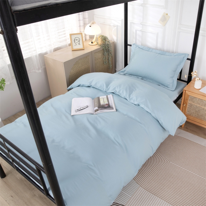 91家纺网 家纺一手货源 找家纺 凌云 2025新款全棉学生宿舍三件套六件套 星空蓝
