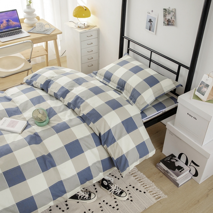 91家纺网 家纺一手货源 找家纺 凌云 2025新款全棉学生宿舍三件套六件套 千寻