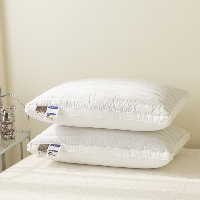 91家纺网 家纺一手货源 找家纺 (总) 拾光枕芯 2023新款全棉酒店荞麦两用立体滚边枕头枕芯