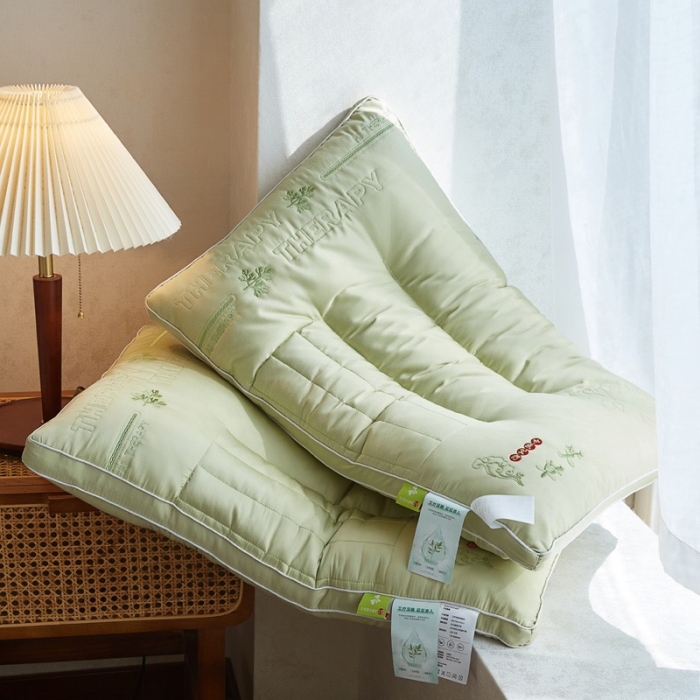 91家纺网 家纺一手货源 找家纺 (总)拾光枕芯 2023新款艾草亲肤清香颈椎舒睡枕头枕芯