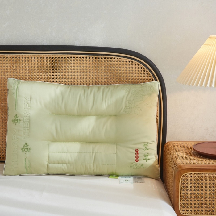 91家纺网 家纺一手货源 找家纺 (总)拾光枕芯 2023新款艾草亲肤清香颈椎舒睡枕头枕芯