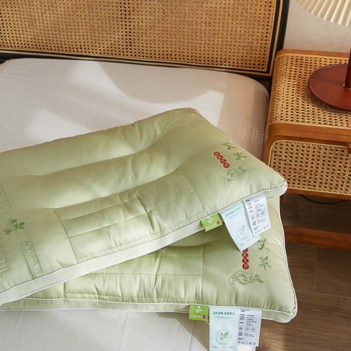 91家纺网 家纺一手货源 找家纺 (总)拾光枕芯 2023新款艾草亲肤清香颈椎舒睡枕头枕芯