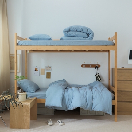 91家纺网 家纺一手货源 找家纺 （总）北欧良品 A类全棉水洗棉学生宿舍上下铺三件套开学季纯棉