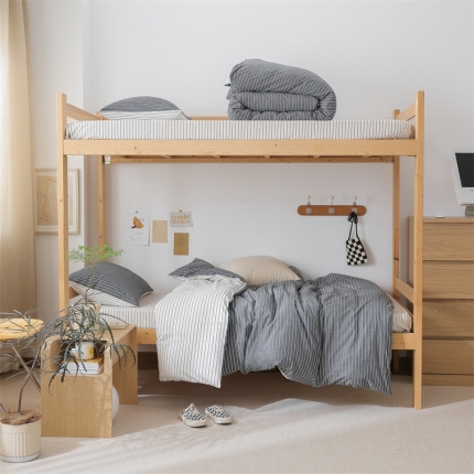 91家纺网 家纺一手货源 找家纺 （总）北欧良品 A类全棉水洗棉学生宿舍上下铺三件套开学季纯棉