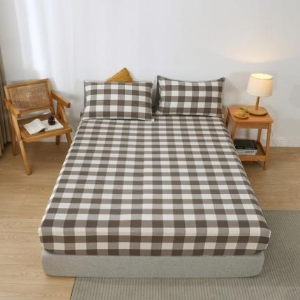 91家纺网 家纺一手货源 找家纺 （总）柠萌家居 2023新款全棉色织水洗棉单床笠