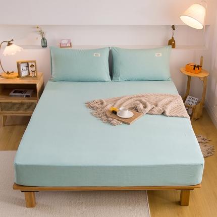 91家纺网 家纺一手货源 找家纺 （总）柠萌家居 2023新款全棉色织水洗棉单床笠