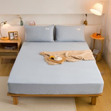 91家纺网 家纺一手货源 找家纺 （总）柠萌家居 2023新款全棉色织水洗棉单床笠