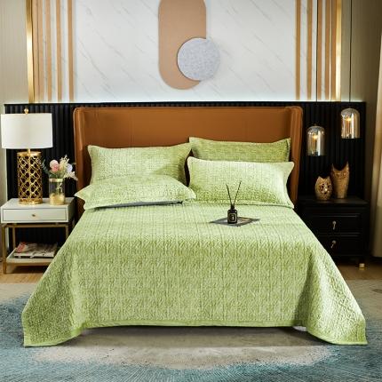 91家纺网 家纺一手货源 找家纺 （总）佳梦家纺 2023新款冬季色织绗缝床盖榻榻米垫子牛奶绒毛毯