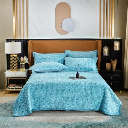 91家纺网 家纺一手货源 找家纺 （总）佳梦家纺 2023新款冬季色织绗缝床盖榻榻米垫子牛奶绒毛毯