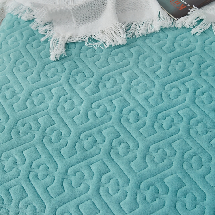 91家纺网 家纺一手货源 找家纺 佳梦家纺 牛奶绒纯色花边床盖绗缝夹棉绒毯三件套榻榻米席梦思床垫子 绿色