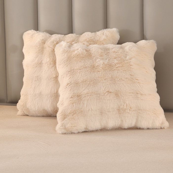 91家纺网 家纺一手货源 找家纺 高端仿皮草兔毛绒盖毯冬季儿童加厚毛毯汽车办公室单人午睡沙发搭腿毯 米糯