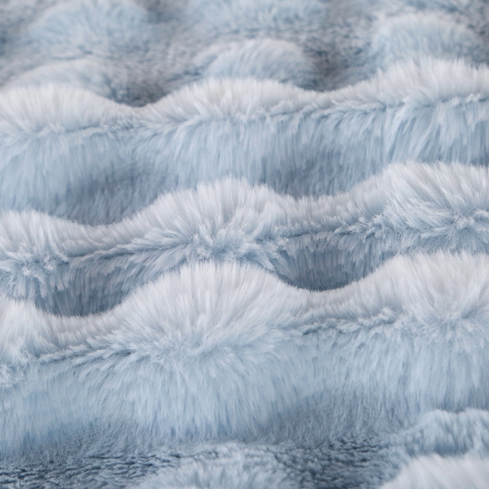 91家纺网 家纺一手货源 找家纺 高端仿皮草兔毛绒盖毯冬季儿童加厚毛毯汽车办公室单人午睡沙发搭腿毯 幽兰