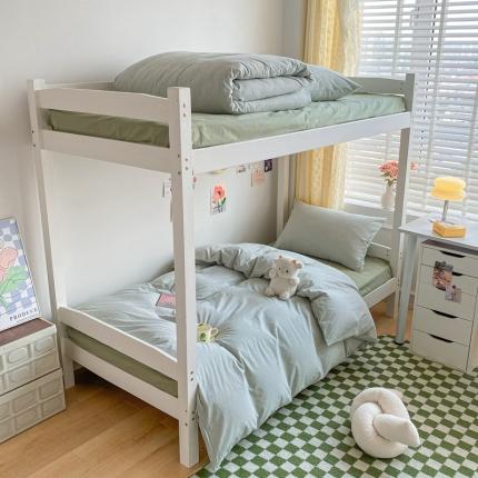 91家纺网 家纺一手货源 找家纺 （总）莱茵家居 2024新款色织全棉水洗棉学生床三件套