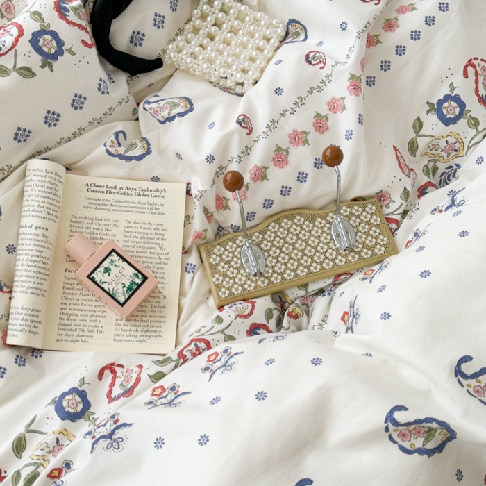 91家纺网 家纺一手货源 找家纺 昔可 2023新款全棉四件套-第五批 复古波西