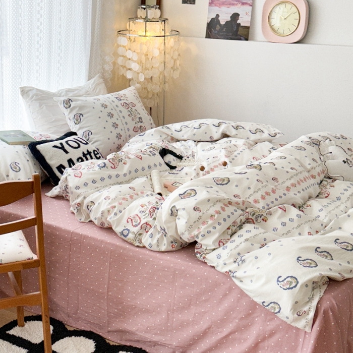 91家纺网 家纺一手货源 找家纺 昔可 2023新款全棉四件套-第五批 复古波西