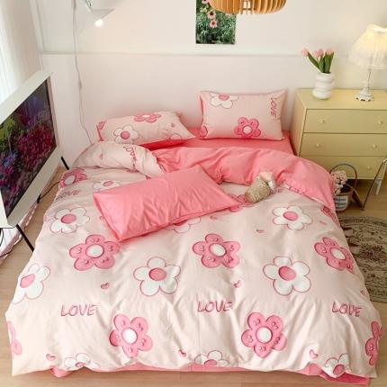 昔可家纺 2023新款全棉四件套-第六批 粉粉花