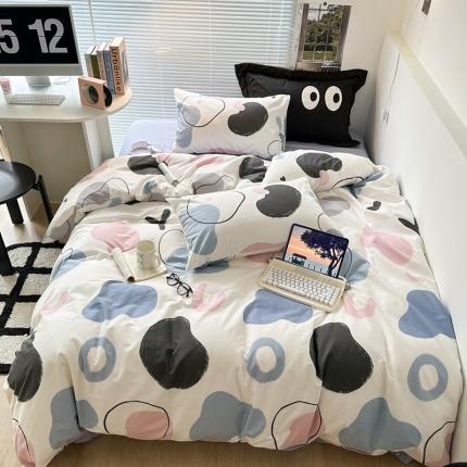 昔可家纺 2023新款全棉学生季北欧风四件套 北欧几何