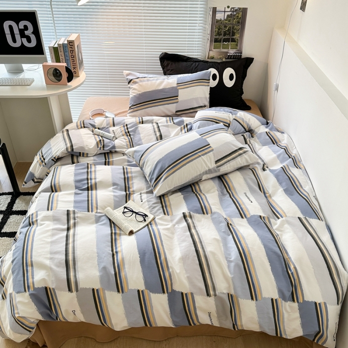 91家纺网 家纺一手货源 找家纺 昔可家纺 2023新款全棉学生季北欧风四件套 荷兰印象