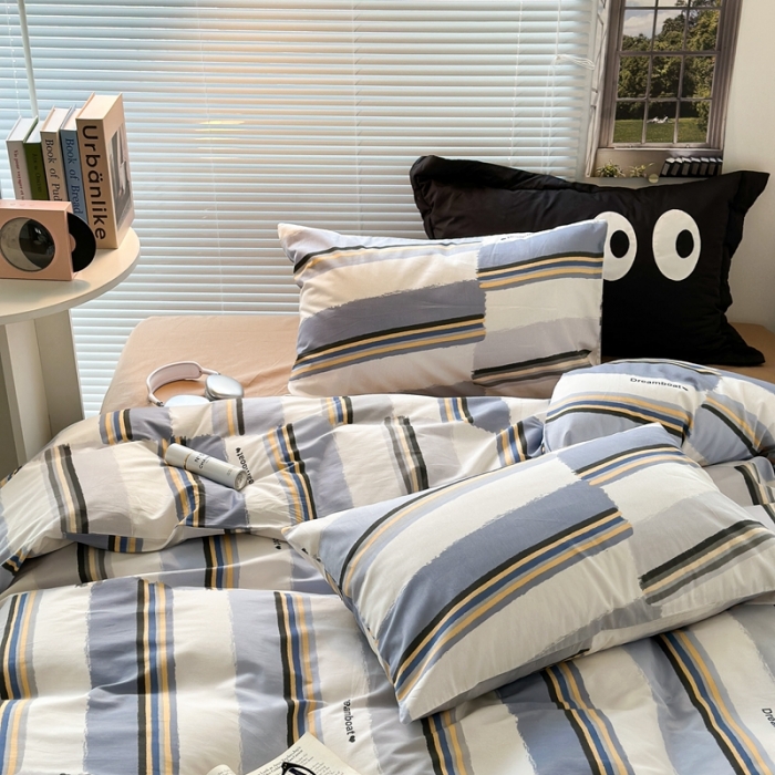 91家纺网 家纺一手货源 找家纺 昔可家纺 2023新款全棉学生季北欧风四件套 荷兰印象