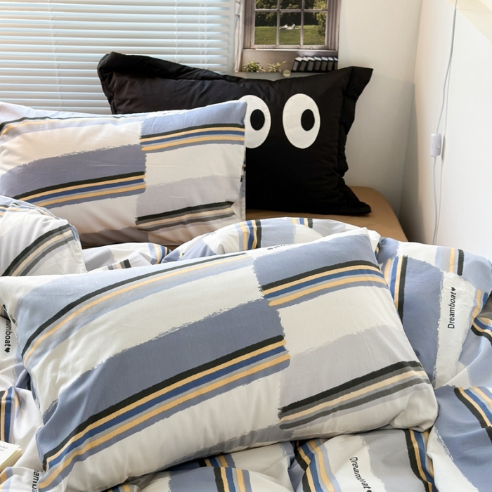 91家纺网 家纺一手货源 找家纺 昔可家纺 2023新款全棉学生季北欧风四件套 荷兰印象