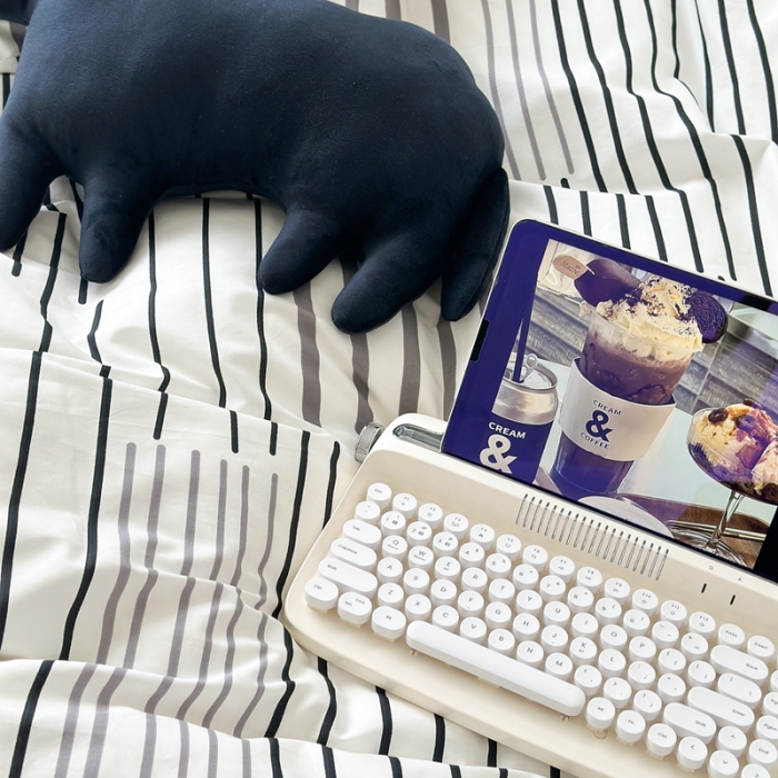 91家纺网 家纺一手货源 找家纺 昔可家纺 2023新款全棉学生季北欧风四件套 塞纳灰