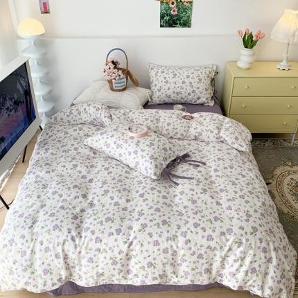 91家纺网 家纺一手货源 找家纺 （总）昔可家纺 2023新款双层纱枕头绑带版四件套