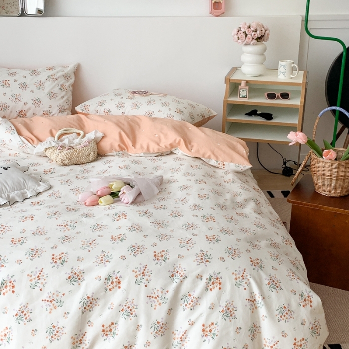 91家纺网 家纺一手货源 找家纺 （总）昔可家纺 2023新款全棉小花系列四件套