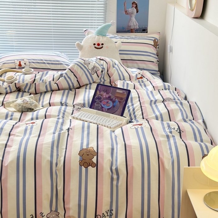 91家纺网 家纺一手货源 找家纺 （总）昔可家纺 2023新款全棉小卡通系列四件套