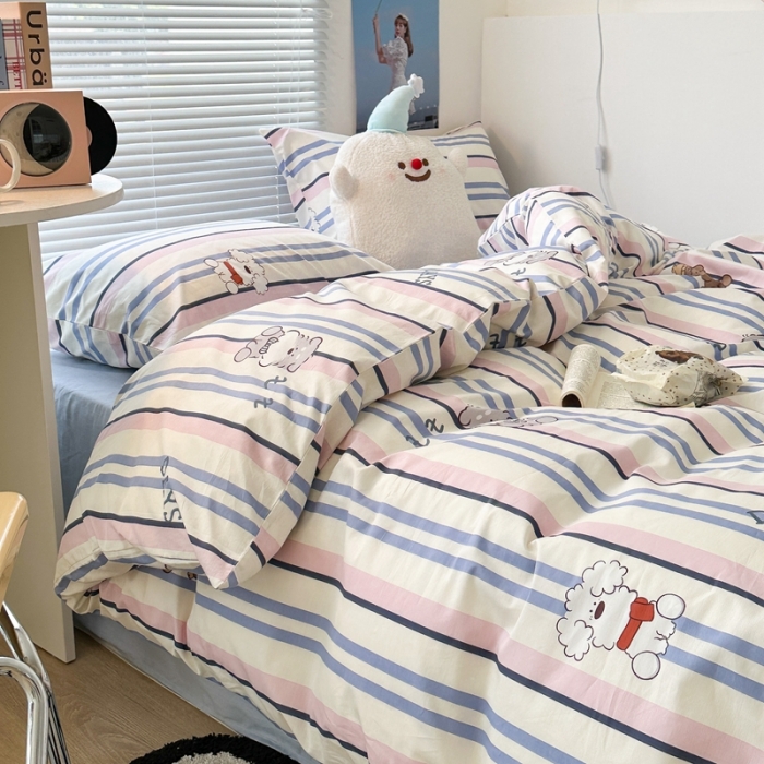 91家纺网 家纺一手货源 找家纺 （总）昔可家纺 2023新款全棉小卡通系列四件套