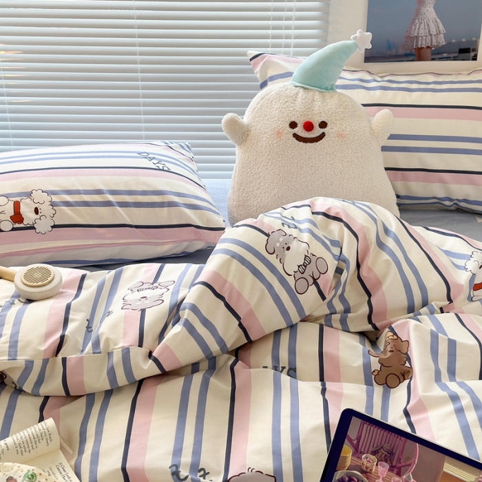 91家纺网 家纺一手货源 找家纺 （总）昔可家纺 2023新款全棉小卡通系列四件套