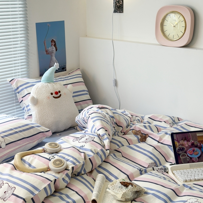 91家纺网 家纺一手货源 找家纺 （总）昔可家纺 2023新款全棉小卡通系列四件套