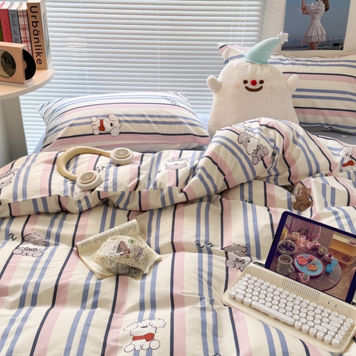 91家纺网 家纺一手货源 找家纺 （总）昔可家纺 2023新款全棉小卡通系列四件套