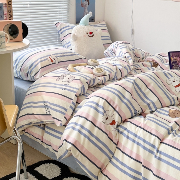 91家纺网 家纺一手货源 找家纺 （总）昔可家纺 2023新款全棉小卡通系列四件套