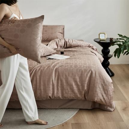 安莱生活 2023爆款100S纯棉提花轻工艺刺绣系列四件套 轻工艺刺绣-冰岛恋歌