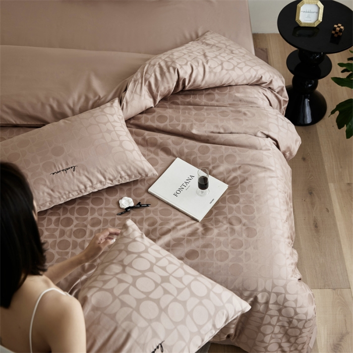 91家纺网 家纺一手货源 找家纺 安莱生活 2023爆款100S纯棉提花轻工艺刺绣系列四件套 轻工艺刺绣-冰岛恋歌