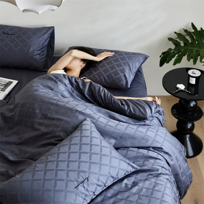 91家纺网 家纺一手货源 找家纺 安莱生活 2023爆款100S纯棉提花轻工艺刺绣系列四件套 轻工艺刺绣-星耀