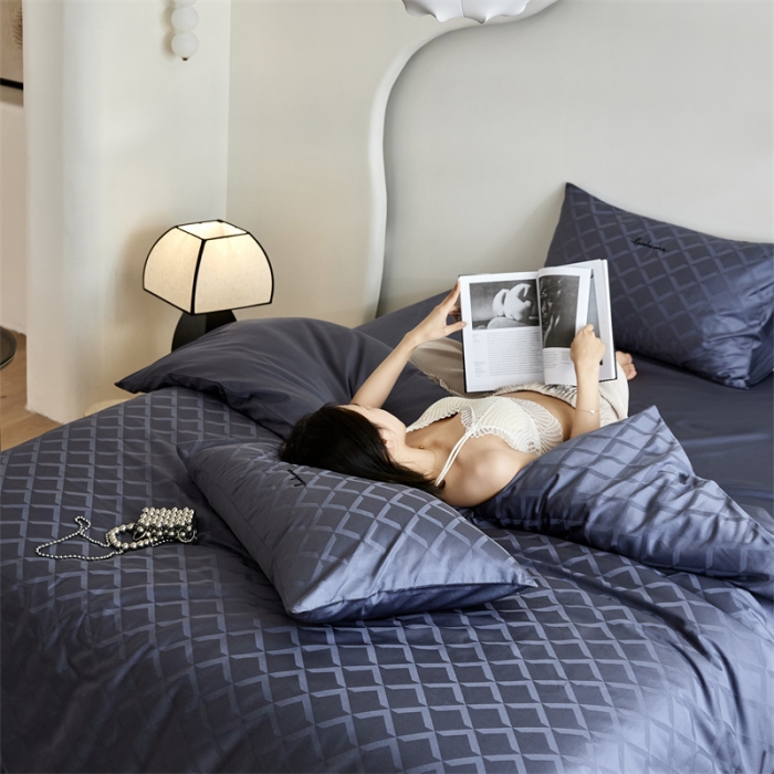 91家纺网 家纺一手货源 找家纺 安莱生活 2023爆款100S纯棉提花轻工艺刺绣系列四件套 轻工艺刺绣-星耀