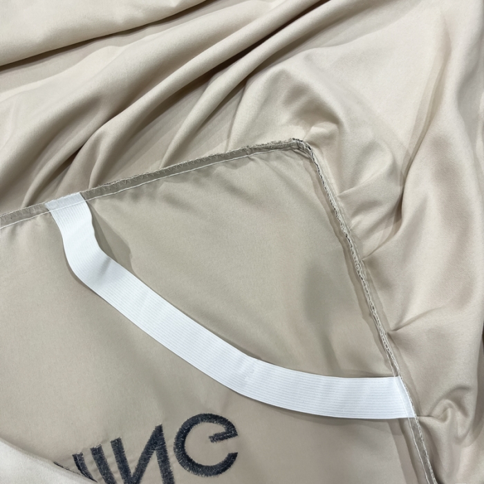 91家纺网 家纺一手货源 找家纺 笠裙 2024夏季新款 绣花款 水洗真丝天丝冰丝刺绣单床裙床罩 浅灰银