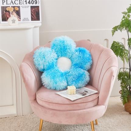 91家纺网 家纺一手货源 找家纺 2025跨境水貂绒长毛绒花瓣坐垫花朵抱枕靠垫沙发垫汽车靠背飘窗床头摆件亚马逊