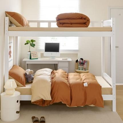 91家纺网 家纺一手货源 找家纺 （总）寐眠 23款13372纯棉40s纯色双拼学生三件套四件套