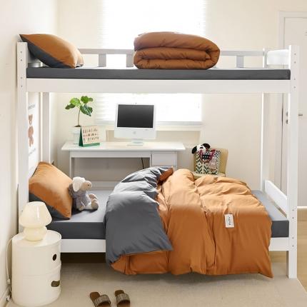 91家纺网 家纺一手货源 找家纺 （总）寐眠 23款13372纯棉40s纯色双拼学生三件套四件套