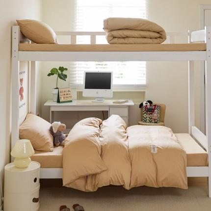 91家纺网 家纺一手货源 找家纺 （总）寐眠 23款13372纯棉40s纯色双拼学生三件套四件套