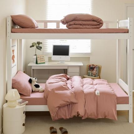 91家纺网 家纺一手货源 找家纺 （总）寐眠 23款13372纯棉40s纯色双拼学生三件套四件套