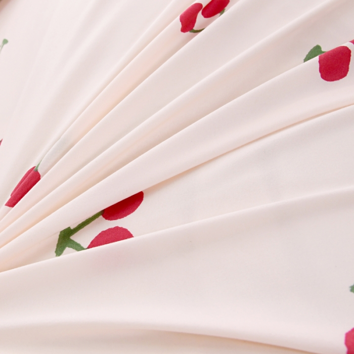 91家纺网 家纺一手货源 找家纺 梵巢 芦荟棉枕套磨毛化纤枕套48*74cm樱桃