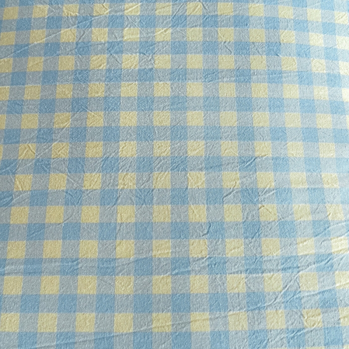 91家纺网 家纺一手货源 找家纺 玖弘家居 2023新款A类全棉色织学生上下铺三件套 兰黄小格