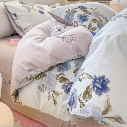 91家纺网 家纺一手货源 找家纺 （总）小懒猪 2023新款春夏全棉小清新系列四件套