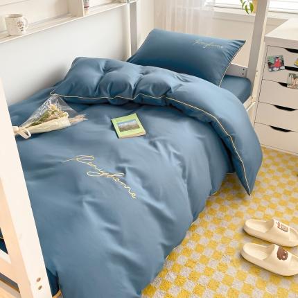 91家纺网 家纺一手货源 找家纺 （总）梦幻之城 2023新款水洗棉刺绣四件套-卡芙学生季系列